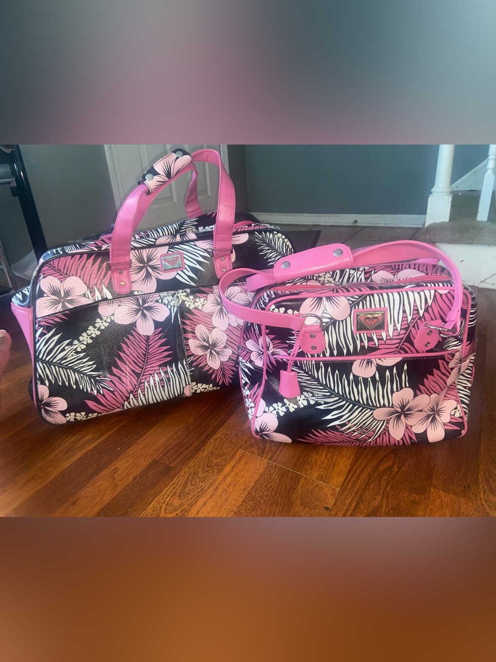 Vintage y2k Roxy travel and duffle 2 piece set